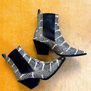 EUC Aeyde croc Kate Leather Boots